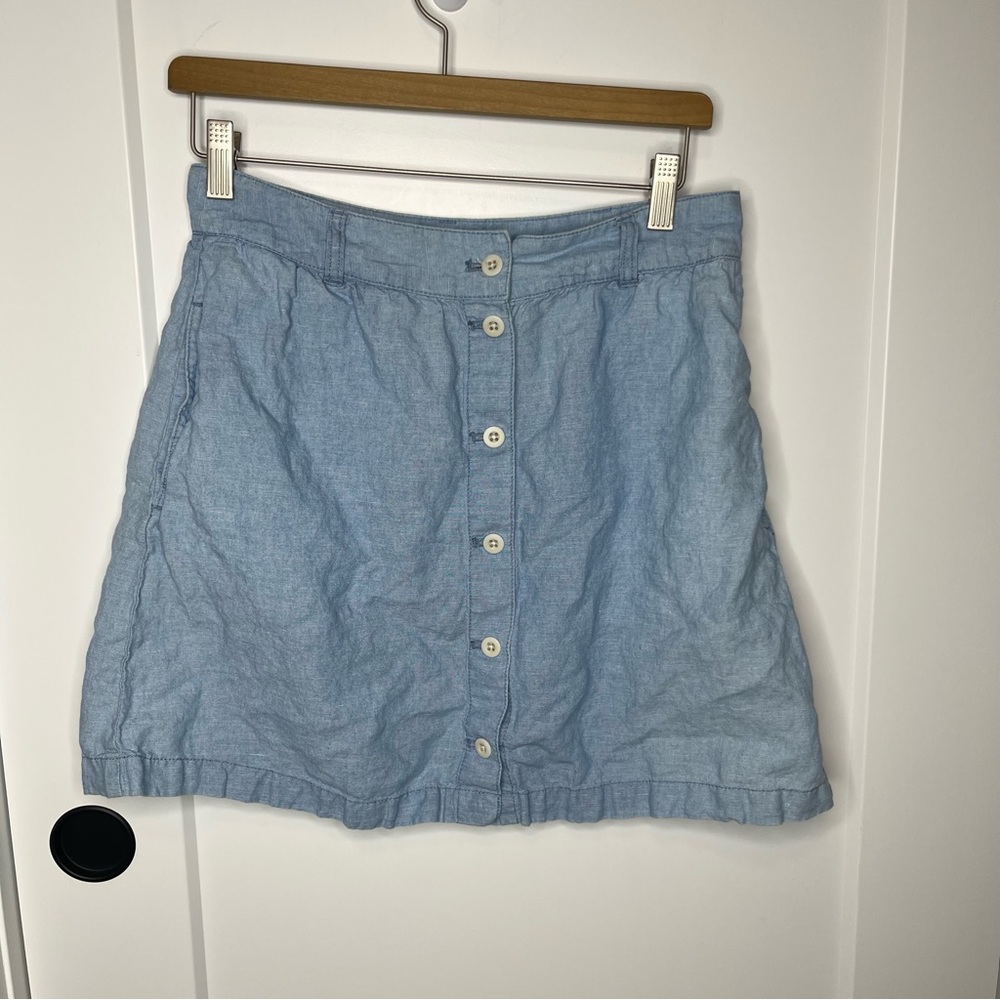 Madewell Light Blue Mini Skirt